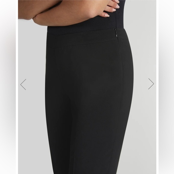 Lafayette 148 Black Finesse Crepe Bleecker Pant | 8 - Picture 4 of 9